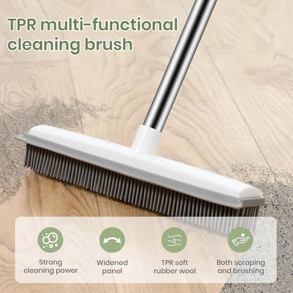 Brynza ProSweep Pet Hair Rubber Broom brush