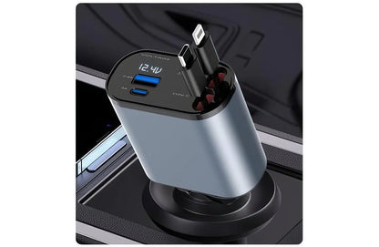 4-in-1 Retractable Car Charger